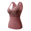 2-in-1 Warm Breathable Lace Bra Wireless High Elastic Thermal Lifting Vest Bra