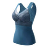 2-in-1 Warm Breathable Lace Bra Wireless High Elastic Thermal Lifting Vest Bra