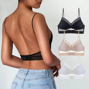 LOW BACK WIRELESS PUSH UP LACE BRA-BH09