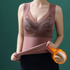 2-in-1 Warm Breathable Lace Bra Wireless High Elastic Thermal Lifting Vest Bra