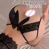 1Pcs Women Plus Size Sexy Panties Elastic Lace G-String Transparent Crotchless Lingerie Erotic Open Crotch Thongs