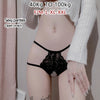 1Pcs Women Plus Size Sexy Panties Elastic Lace G-String Transparent Crotchless Lingerie Erotic Open Crotch Thongs