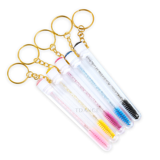 Smiley Bottle Glitter Mascara Brushes With Ring