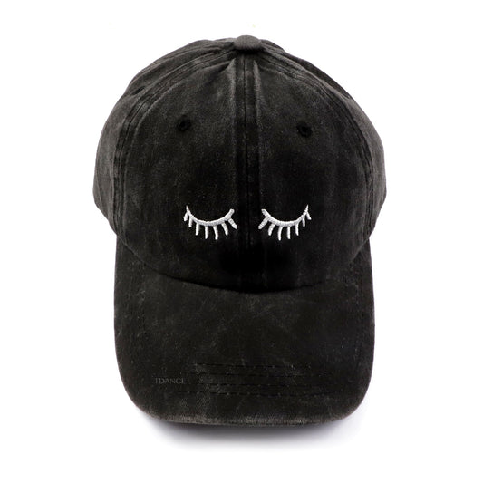 Eyelashes Embroidery Baseball Cap Summer Fashion Hat