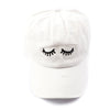 Eyelashes Embroidery Baseball Cap Summer Fashion Hat