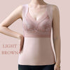 2-in-1 Warm Breathable Lace Bra Wireless High Elastic Thermal Lifting Vest Bra