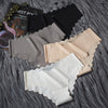 4pcs Ice Silk Seamless Women's Underwear with Pure Cotton Crotch for High-end Japanese Girls