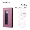 DeceMars 5D - W Shaped Eyelash Extension (12line/Tray) Black