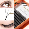 DeceMars 6D-W shaped eyelash extension-Black