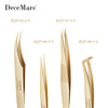 DeceMars  Eyelash Extension Tweezers Gold Color