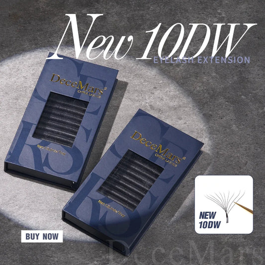 DeceMars New 10D - W Shaped Eyelash Extension (12 Lines/Tray)