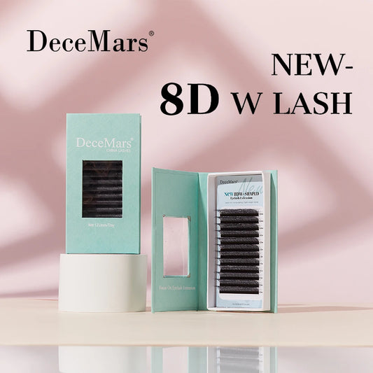 DeceMars New 8D - W Shaped Eyelash Extension (12line/Tray)