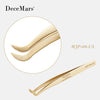 DeceMars  Eyelash Extension Tweezers Gold Color