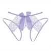 1Pcs Women Plus Size Sexy Panties Elastic Lace G-String Transparent Crotchless Lingerie Erotic Open Crotch Thongs