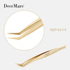 DeceMars  Eyelash Extension Tweezers Gold Color