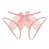 1Pcs Women Plus Size Sexy Panties Elastic Lace G-String Transparent Crotchless Lingerie Erotic Open Crotch Thongs