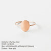 eManco Delicate Oval Ring Dainty Gold Plated Blank Minimalist Feminist Ring For Women Personality Can Be Wholesale