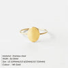 eManco Delicate Oval Ring Dainty Gold Plated Blank Minimalist Feminist Ring For Women Personality Can Be Wholesale