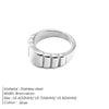 eManco Bread Pattern Ring 316 Stainless Steel Jewelry Twist Personalized Couple Rings Women's Jewelry