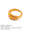 eManco Bread Pattern Ring 316 Stainless Steel Jewelry Twist Personalized Couple Rings Women's Jewelry