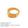 eManco Bread Pattern Ring 316 Stainless Steel Jewelry Twist Personalized Couple Rings Women's Jewelry