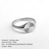 High Quality  Wave Rings For Women Minimalist Dainty Rays Texture Circle Ring Stainless Steel Signet Chunky Dome Ring