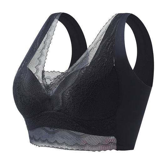 🔥Winter Hot Sale !🔥Women's Wireless No Buckle Push-up Lace Bra-BH62