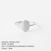 eManco Delicate Oval Ring Dainty Gold Plated Blank Minimalist Feminist Ring For Women Personality Can Be Wholesale