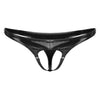 Men's Sexy Erotic G-String Thong Wetlook PU Leather Underwear Cutout Pouch Butt Briefs Jockstrap Hole Panties T-back Underpants