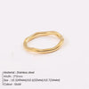 eManco Gold Color /Silver Color Irregular Wave Rings Trendy Simple Geometric Handmade Jewelry for Women Couple