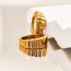 eManco Bread Pattern Ring 316 Stainless Steel Jewelry Twist Personalized Couple Rings Women's Jewelry