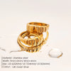 eManco Bread Pattern Ring 316 Stainless Steel Jewelry Twist Personalized Couple Rings Women's Jewelry