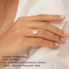 eManco Delicate Oval Ring Dainty Gold Plated Blank Minimalist Feminist Ring For Women Personality Can Be Wholesale