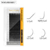 NAGARAKU Single Round Grafting Eyelash N L LC LD Mixed Barbie Warped D+ False Eyelashes3.0